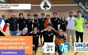 Section sportive volley-ball : les Minimes garçons qualifiés pour les Championnats de France !