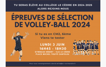 Save The Date Selection pour les futures 6èmes et 5èmes