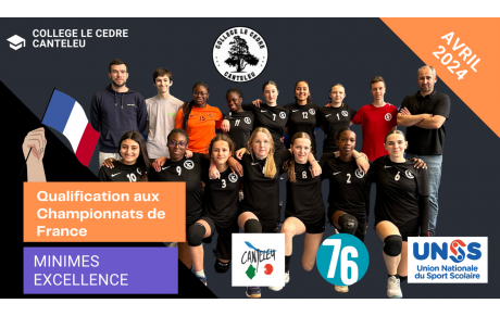 Qualification aux championnats de France UNSS Minimes Filles Excellence